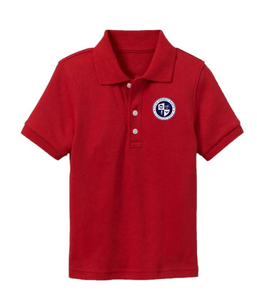 PSN Students' PIQUE Short Sleeve Polo (Red only for Pre-K through 5th Grade)